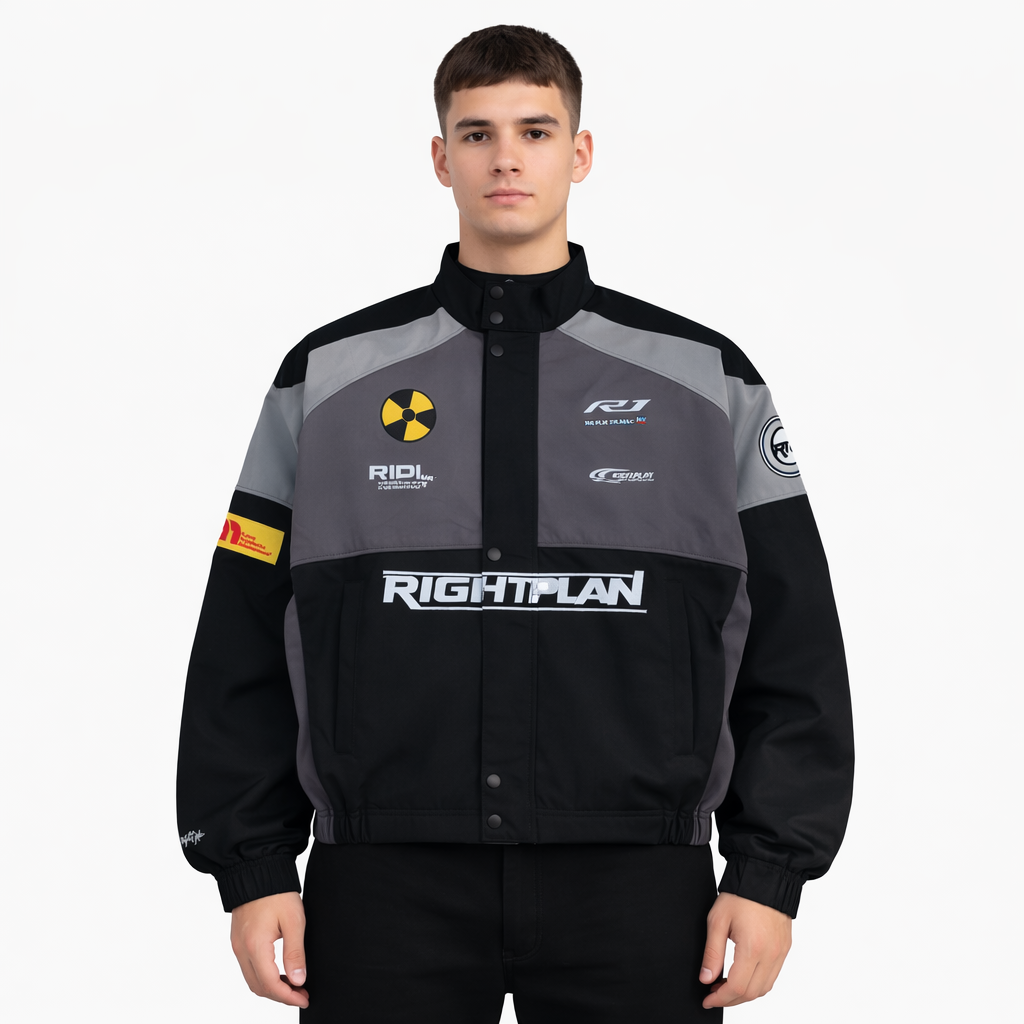 Motorcycle-Style cotton Jacket - RIGHT PLAN