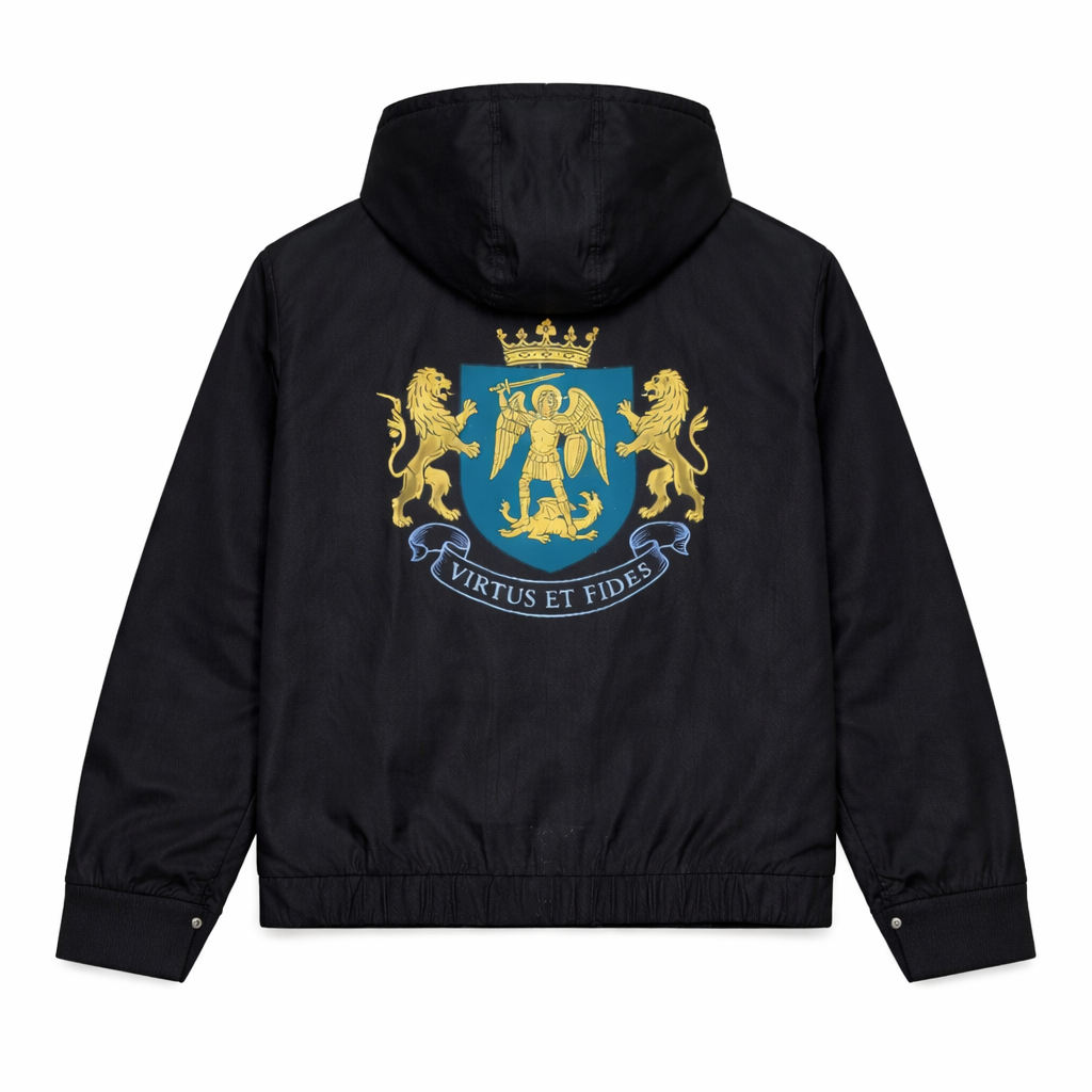 Zip Hoodie waxed Lion Emblem - DETW