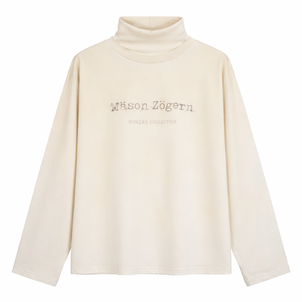 Long Sleeve Logo Beige - Mäson Zögern