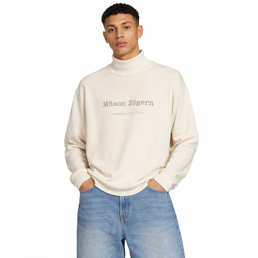 Long Sleeve Logo Beige - Mäson Zögern