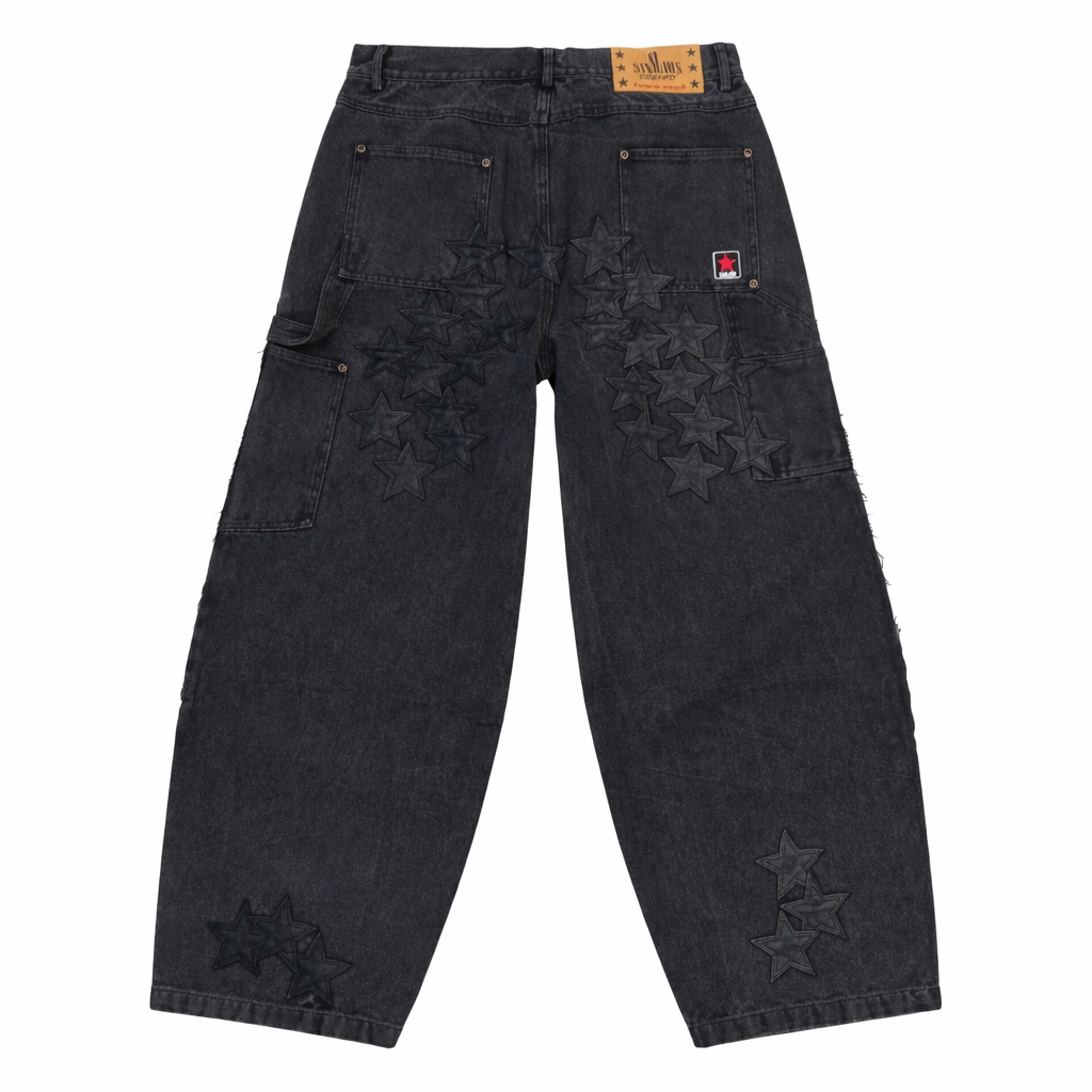 Jeans Ripped star patch cargo - SANSLAWS