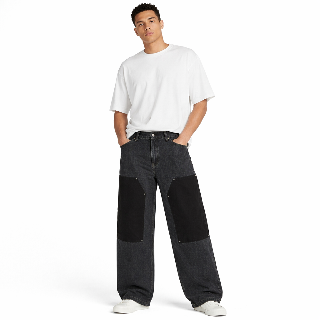 Jeans Ripped star patch cargo - SANSLAWS