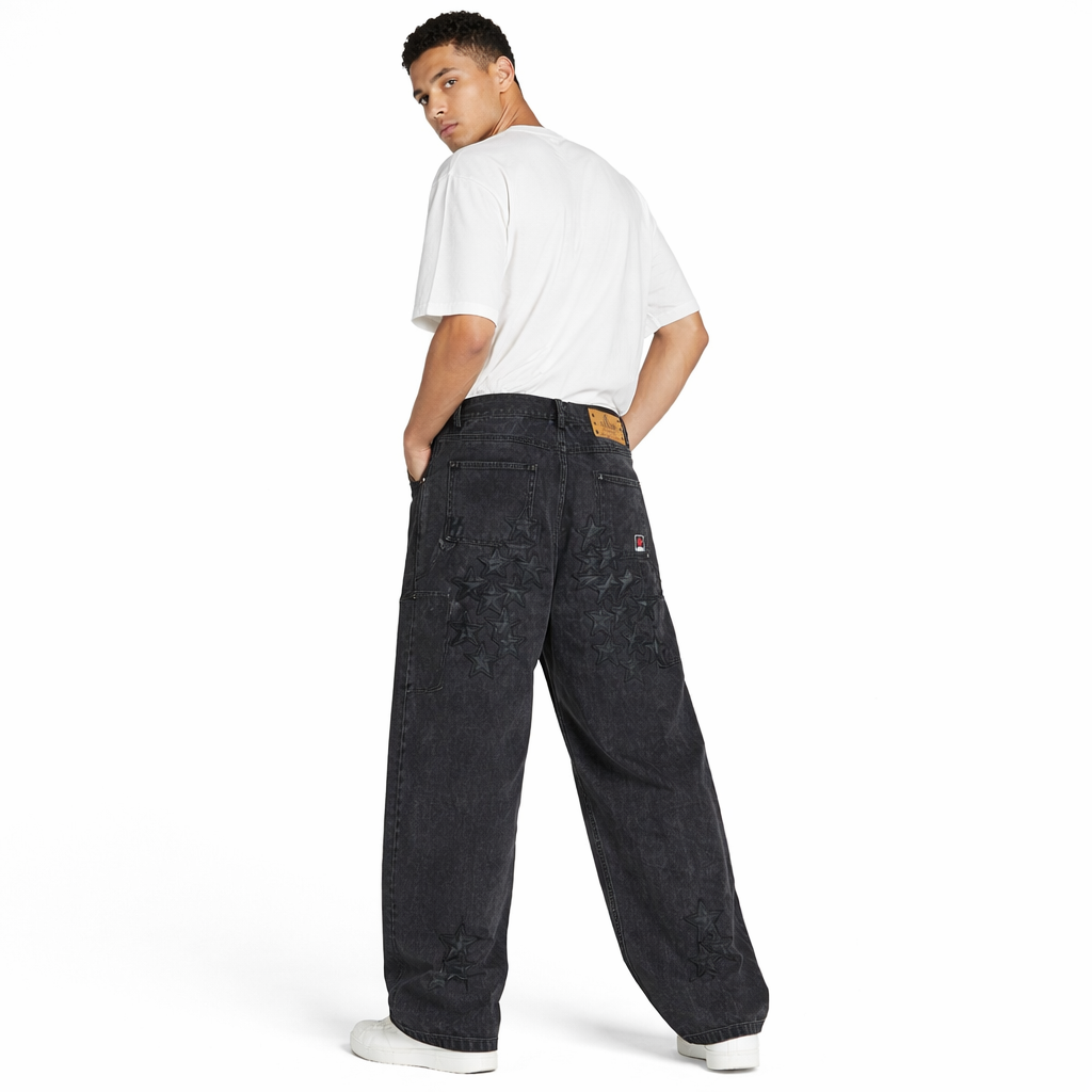Jeans Ripped star patch cargo - SANSLAWS