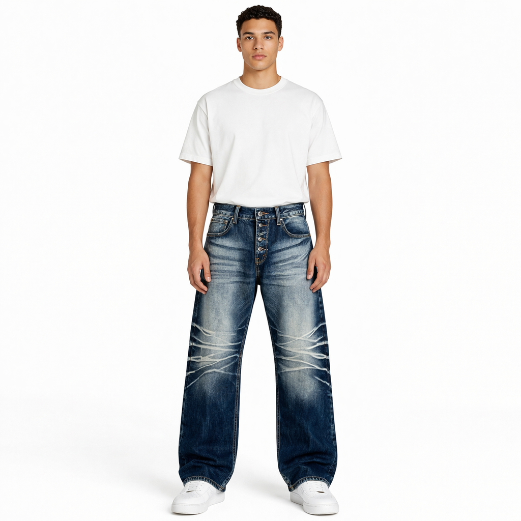 Jeans ice blue washed scimitar - NO E MOSEN