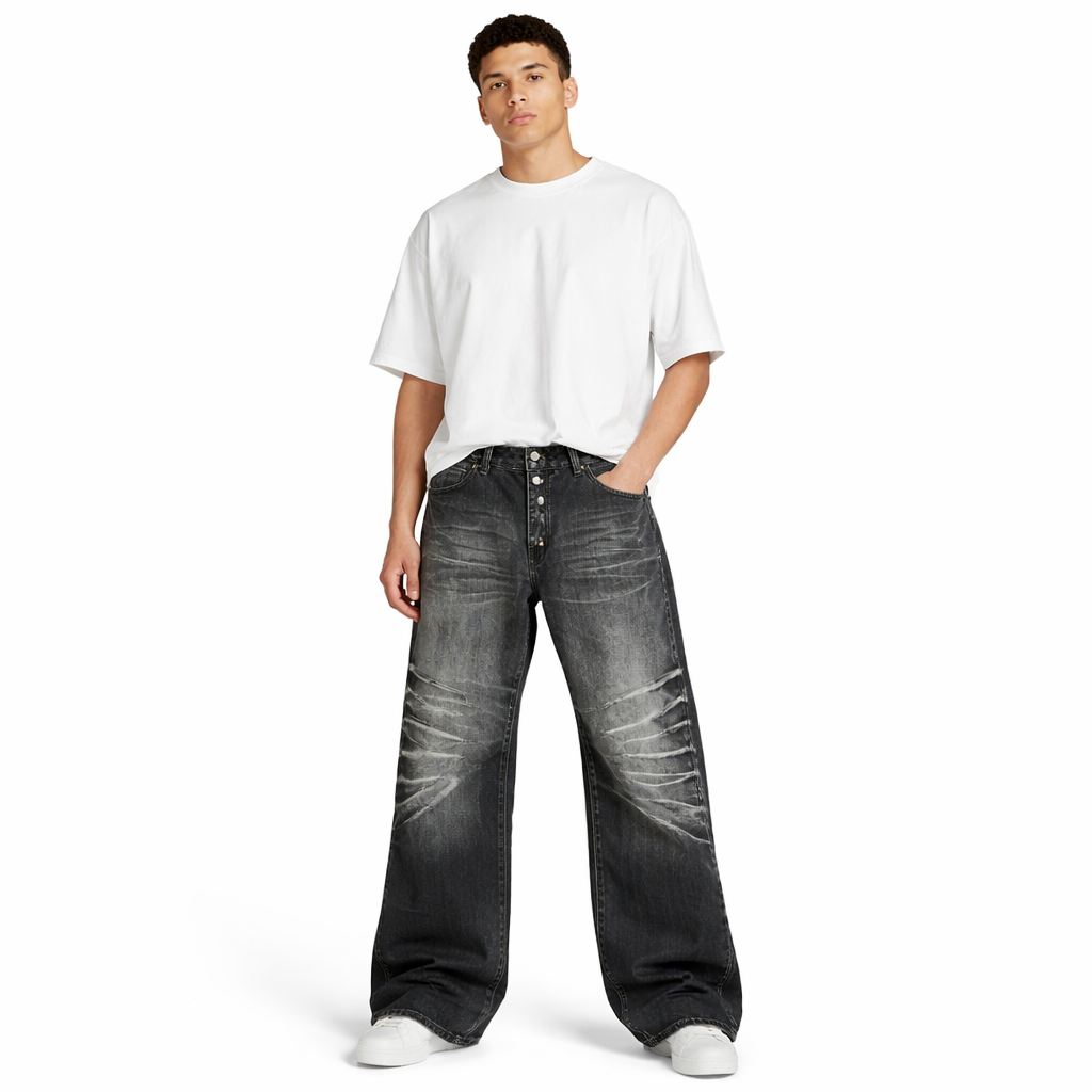 Jeans black washed scimitar - NO E MOSEN