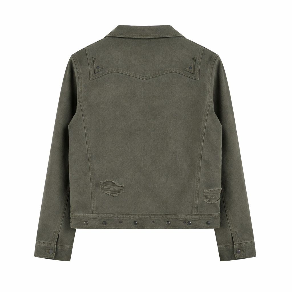Jacket studded Graffiti Canvas - NO E MOSEN