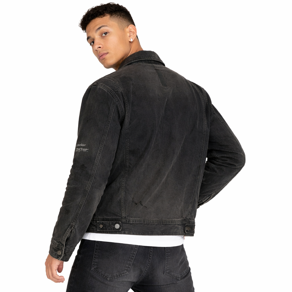Leather Collar detroit Jacket - WANNALAB