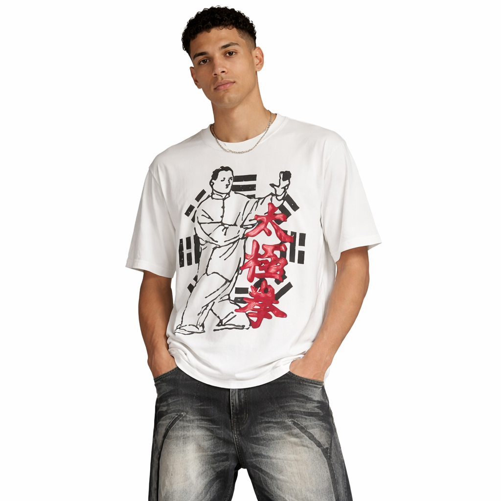 T-Shirt rhinstone taichi - SANSLAWS