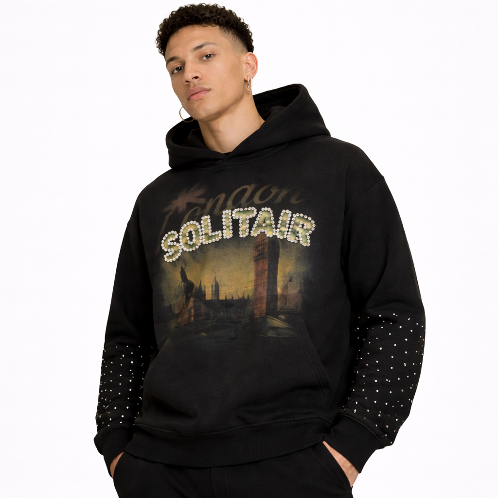 Hoddie LDN Black - Solitairwrld