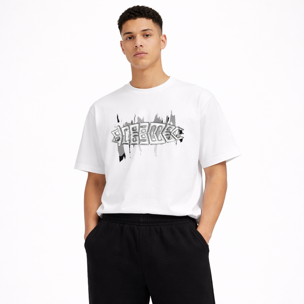 T-Shirt Chrome Logo White - Dreamerclo