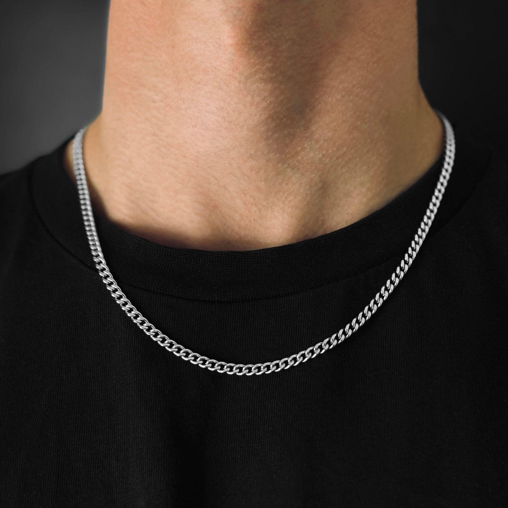 Cuban Kette - Silber (4mm) - Basic Ketten - 50cm / 20'' - JVillion®