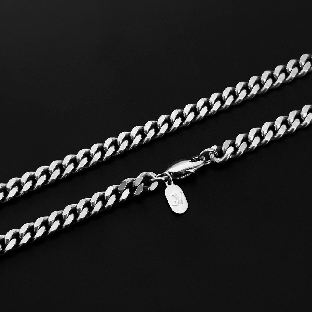 Cuban Kette - Silber (6mm) - Basic Ketten - 45cm / 18'' - JVillion®
