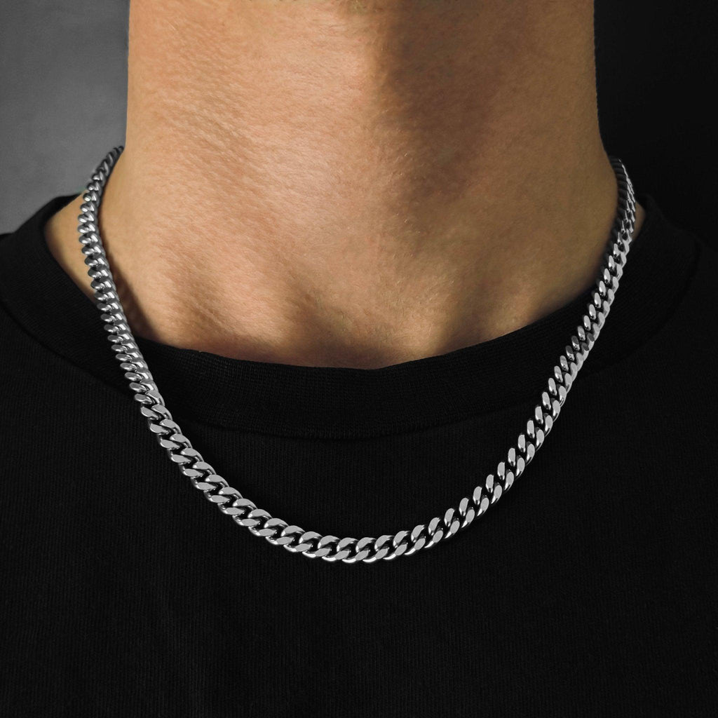 Cuban Kette - Silber (6mm) - Basic Ketten - 45cm / 18'' - JVillion®