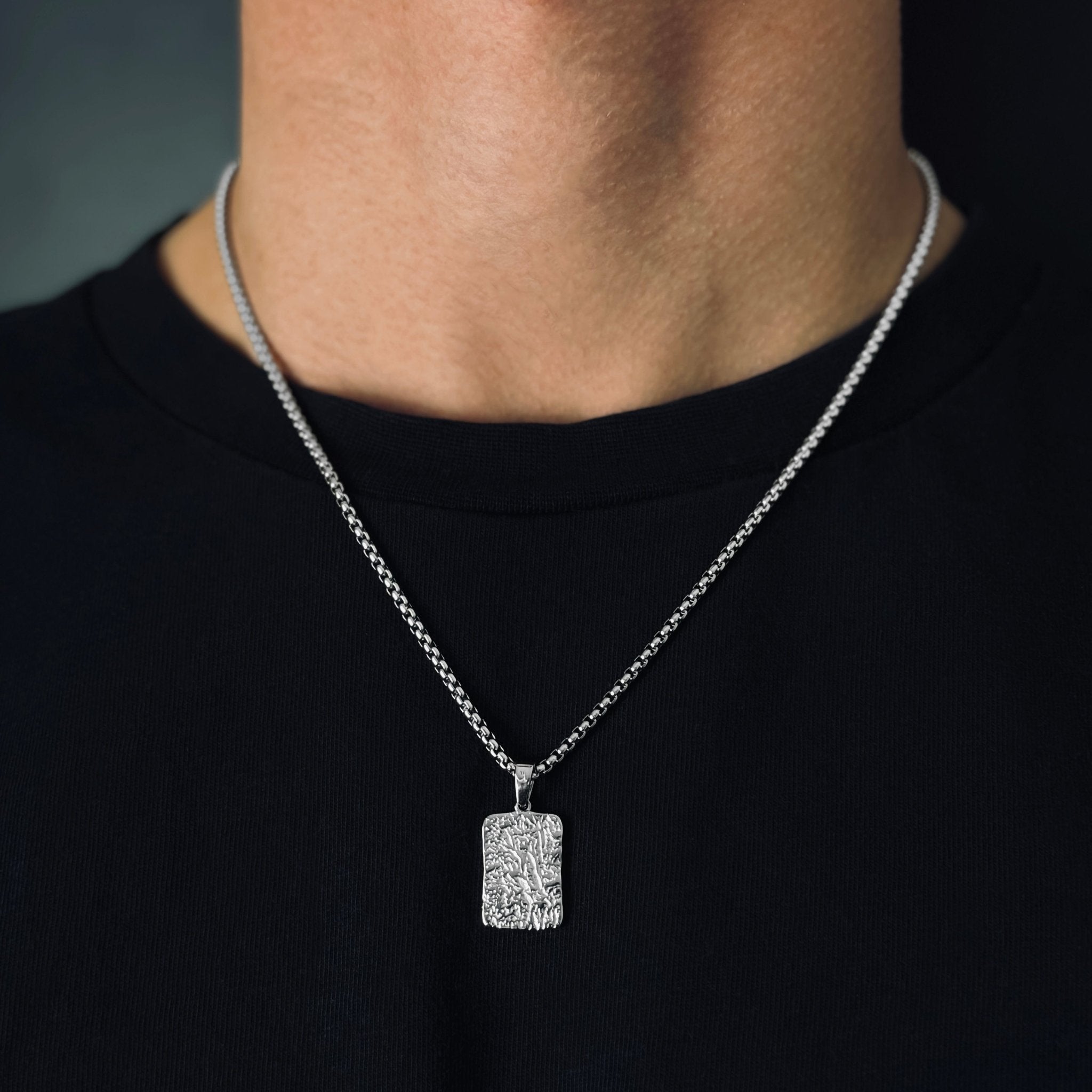 Lava Box Kette - Silber (2,5mm) - Ketten mit Anhänger - 50cm / 20'' - JVillion®