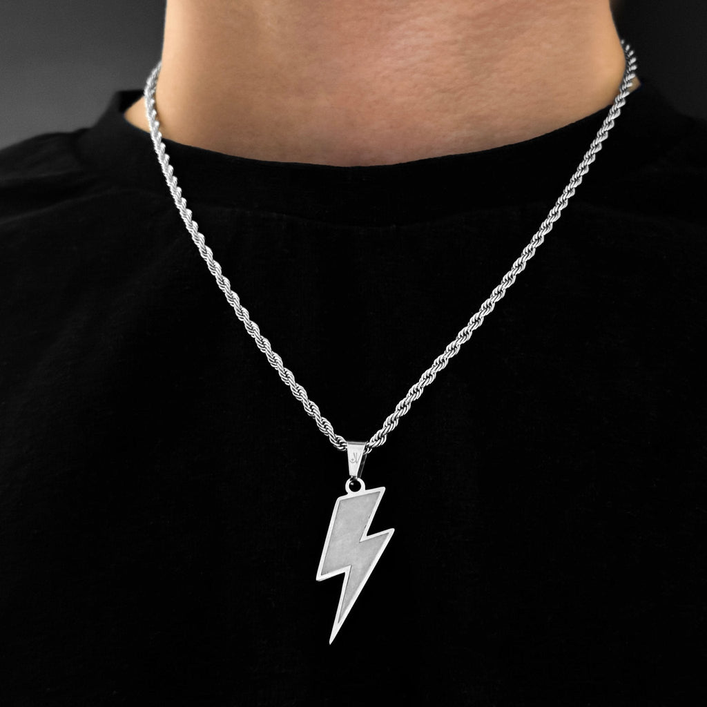 Lightning Rope Kette - Silber (3mm) - Ketten mit Anhänger - 50cm / 20'' - JVillion®