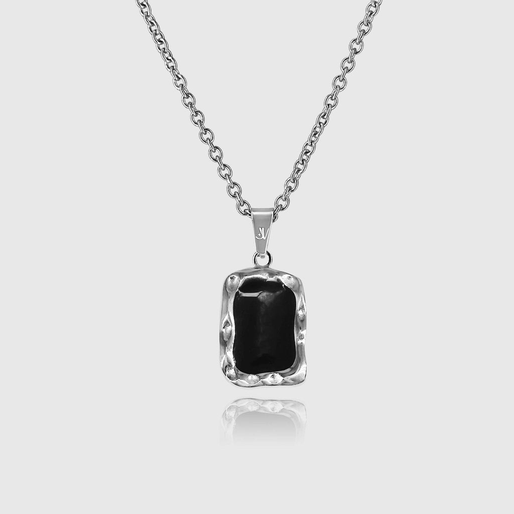 Onyx Rolo Kette - Silber (2mm) - Ketten mit Anhänger - 50cm / 20'' - JVillion®