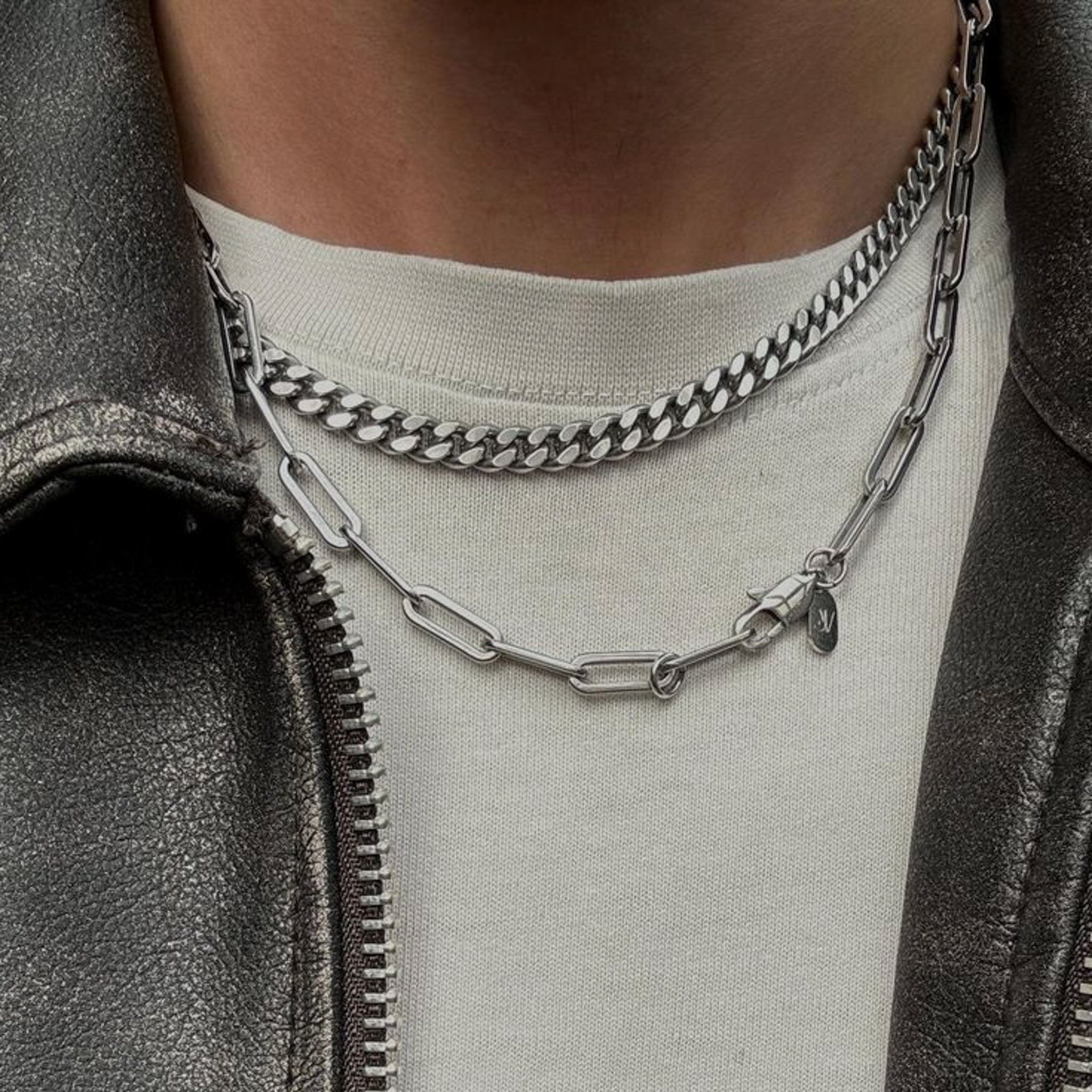 Paperclip Kette - Silber - Basic Ketten - 45cm / 18'' - JVillion®
