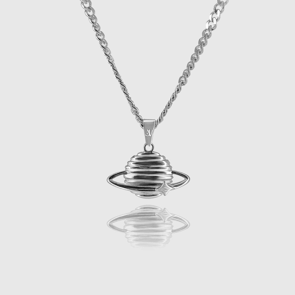 Planet Cuban Kette - Silber (4mm) - Ketten mit Anhänger - 50cm / 20'' - JVillion®