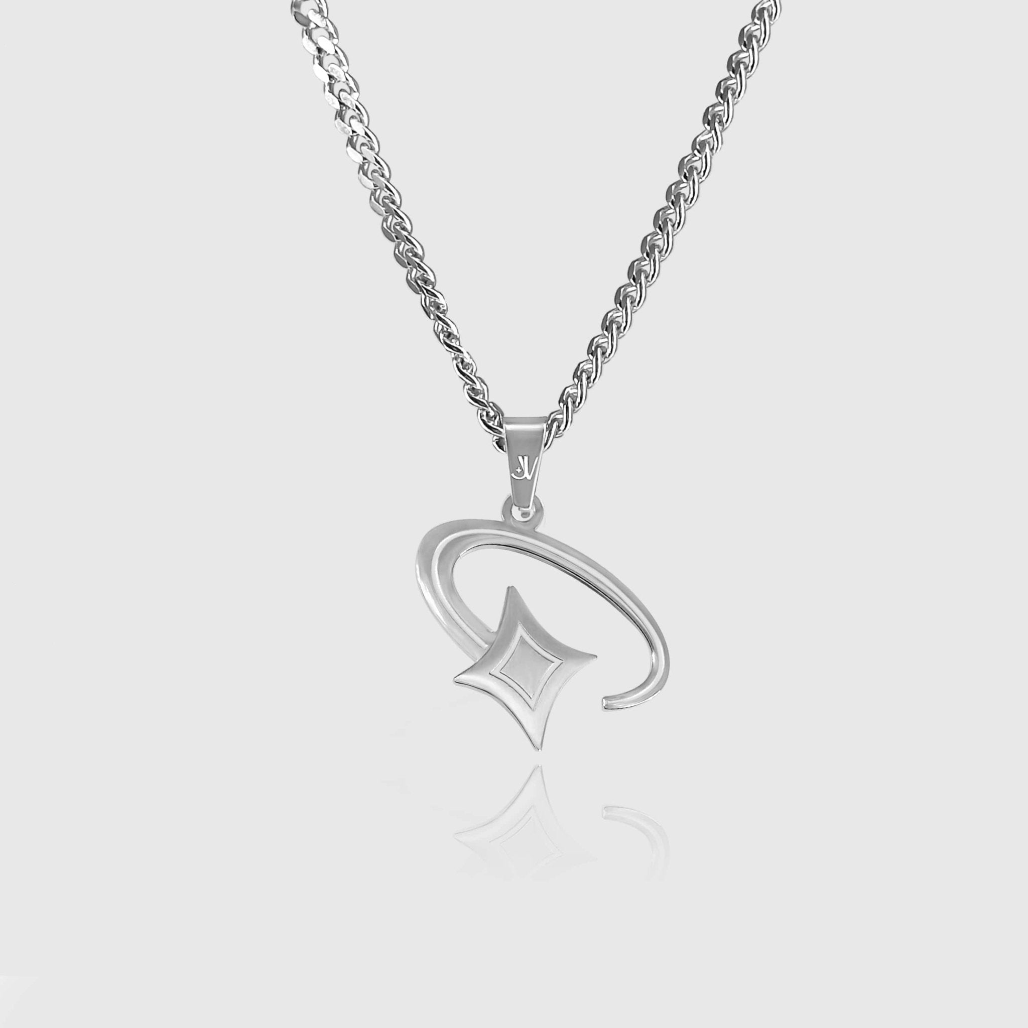 Shooting Star Cuban Kette - Silber (4mm) - Ketten mit Anhänger - 50cm / 20'' - JVillion®