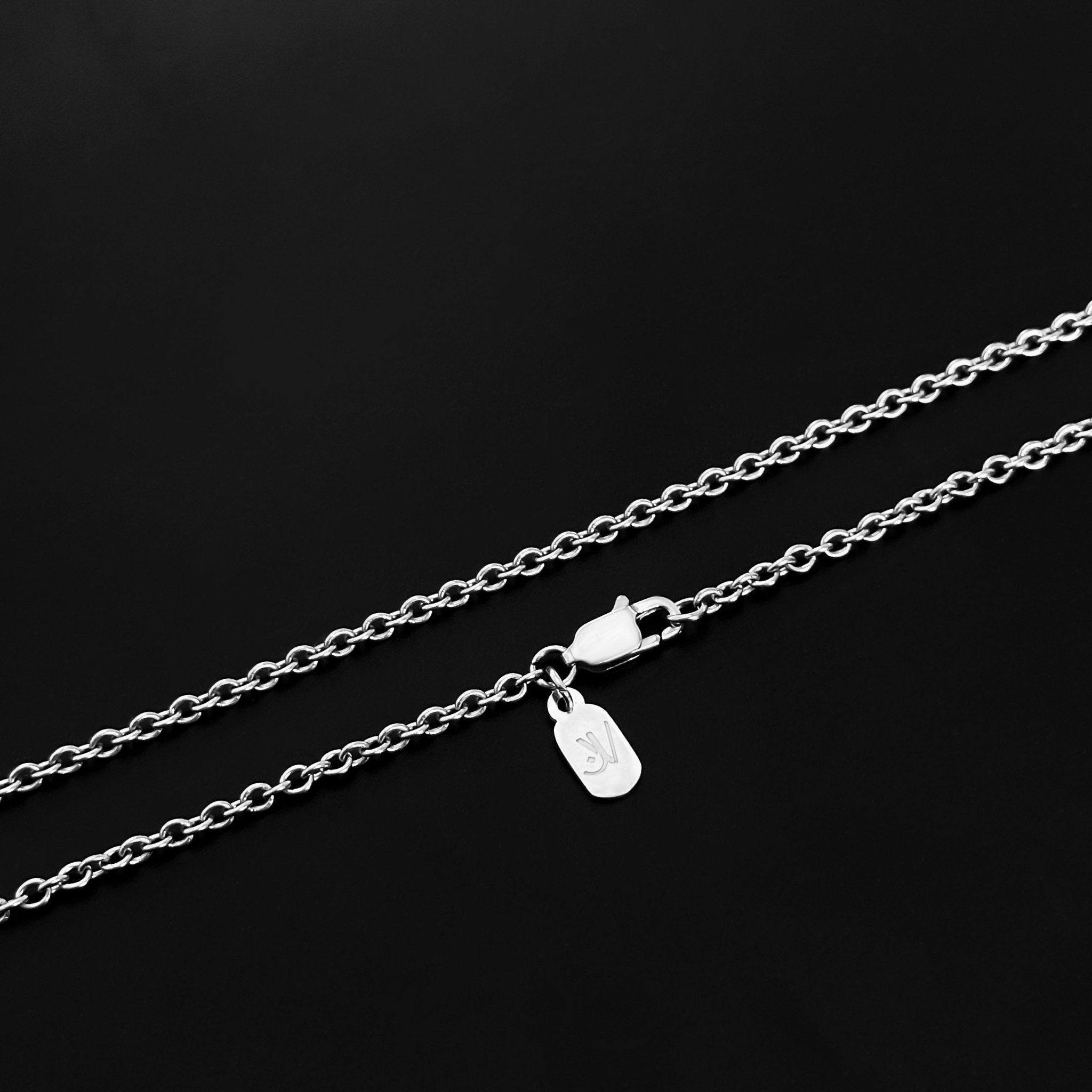 Shooting Star Rolo Kette - Silber (2mm) - Ketten mit Anhänger - 50cm / 20'' - JVillion®