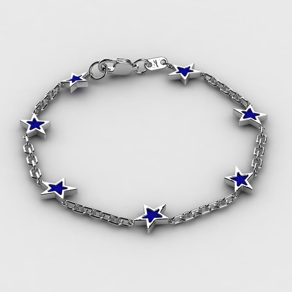 Herren Armband aus Edelstahl mit grünem Onyx und Stern-Design – eleganter, maskuliner Schmuck für den Alltag