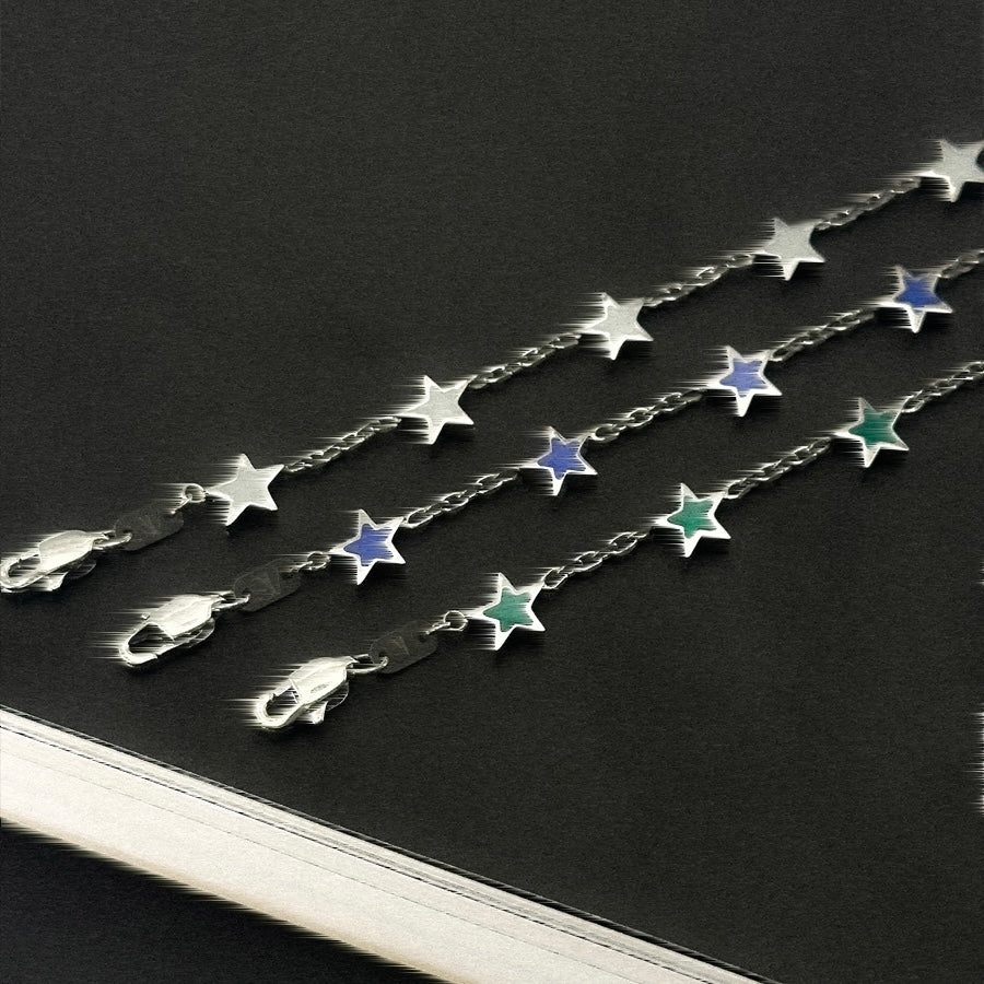 Design Armband für Herren aus Edelstahl mit grünem Onyx – stilvoller Stern Schmuck für Männer