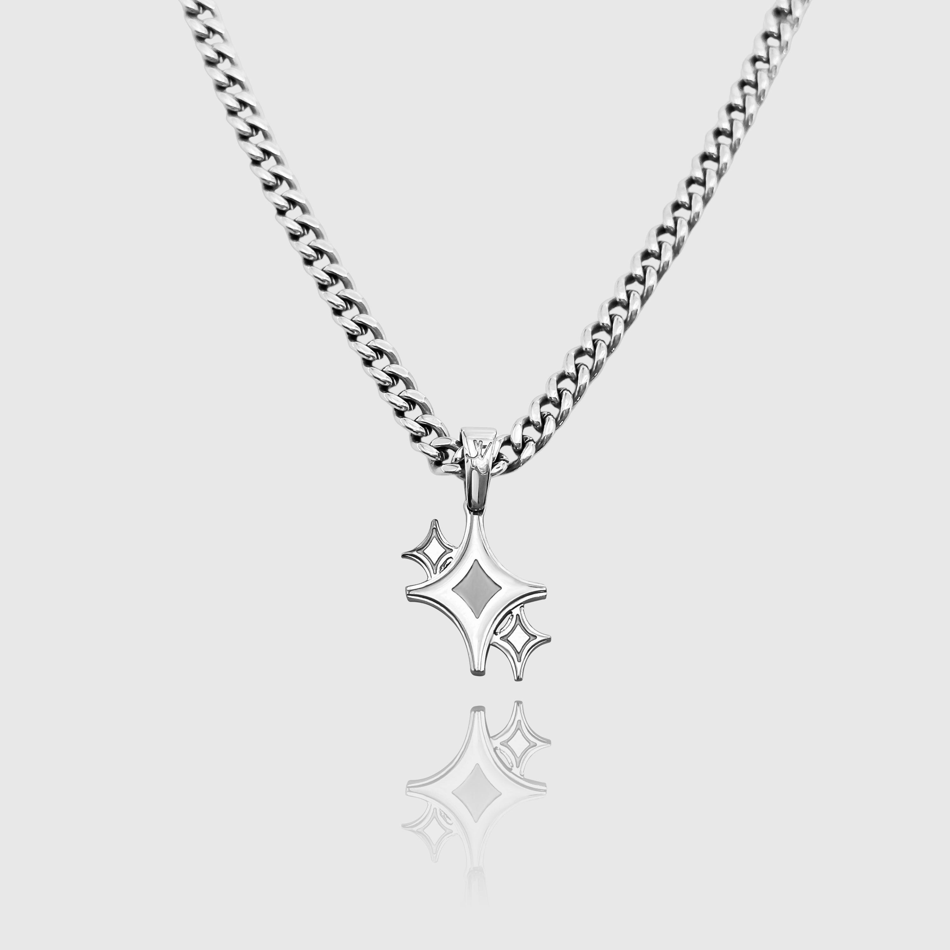 Star Cuban Kette Halskette 4mm Stainless Steel – Product Shot