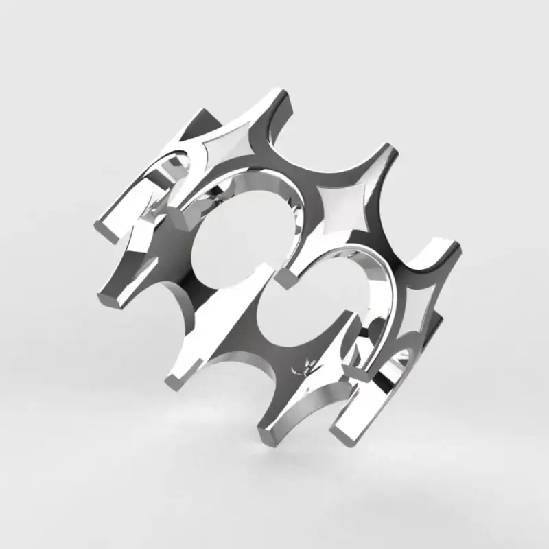Macro View Star Ring Stainless Steel Jewelry Accessory